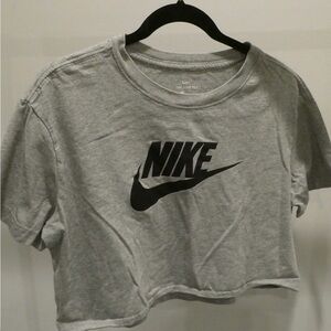 Nike Heather Gray Tee with White Logo